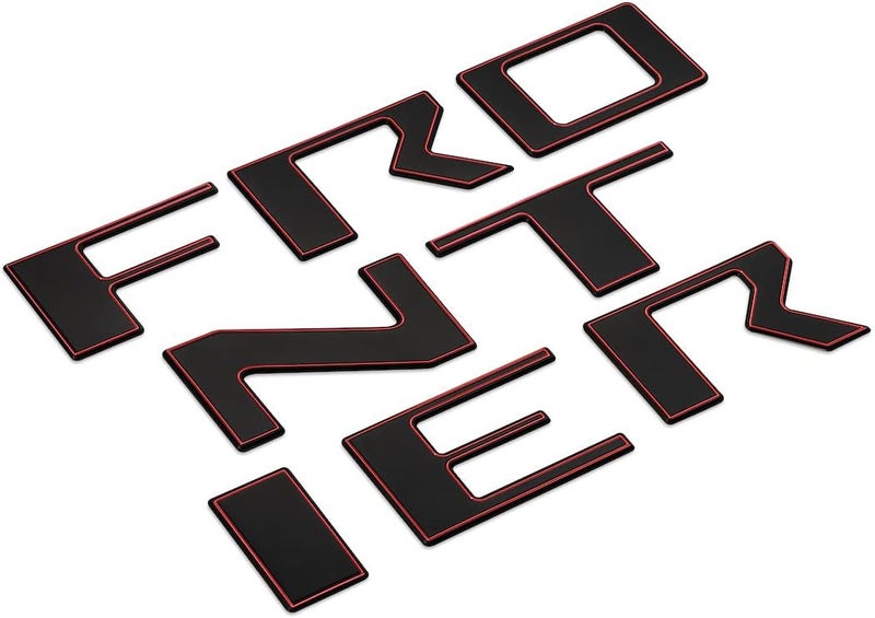 EyeCatcher Tailgate Letter Inserts Compatible with 2022-2025 Frontier Accessories (Satin Black and Red) - Image 4